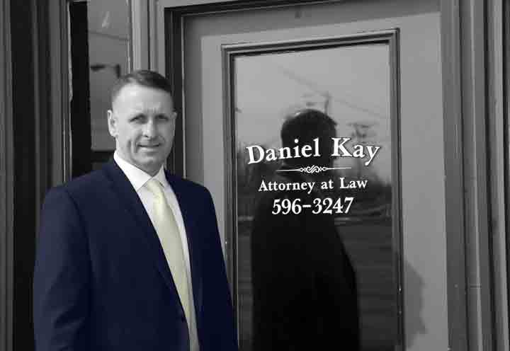 Contact Us, Daniel Kay, Attorney, in Front of Office